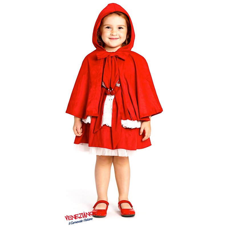 Costume Cappuccetto Rosso Per Bambina Deguisetoi: Vestito E Mantella Con Cappuccio. Taglia S 4-6 Anni - 4