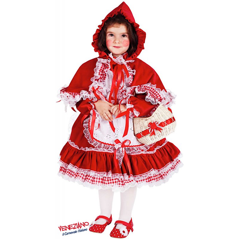 Costumi Carnevale CAPPUCCETTO ROSSO LUSSO 50385 - CarnevaleVeneziano