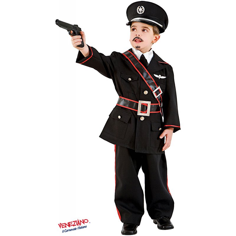 Costume vestito di carnveale Polizziotto bambino da 7 a 10 anni