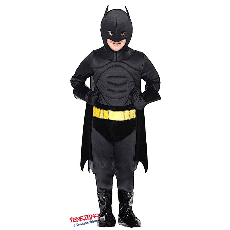 Costume Carnevale Ragazzo Bambino Set Batman Dark Knight Tg 5-8 anni