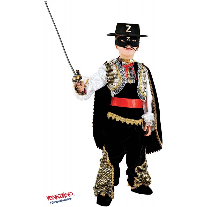 Costumi Carnevale CAVALIERE MASCHERATO ORO 1066 - CarnevaleVeneziano