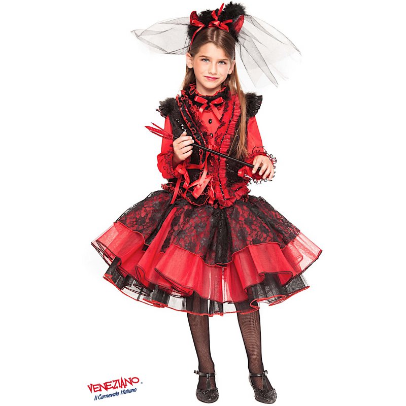 Costumi Carnevale DIAVOLETTA RAGAZZA 28043 - CarnevaleVeneziano