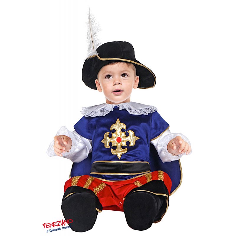 Deguise Toi Costume Moschettiere Rosso Per Bambino - Taglia S (4-6 Anni, 110-120 Cm)