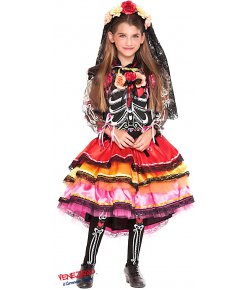 Costumi Carnevale FANTASMINA MESSICANA RAGAZZA 28069 - CarnevaleVeneziano
