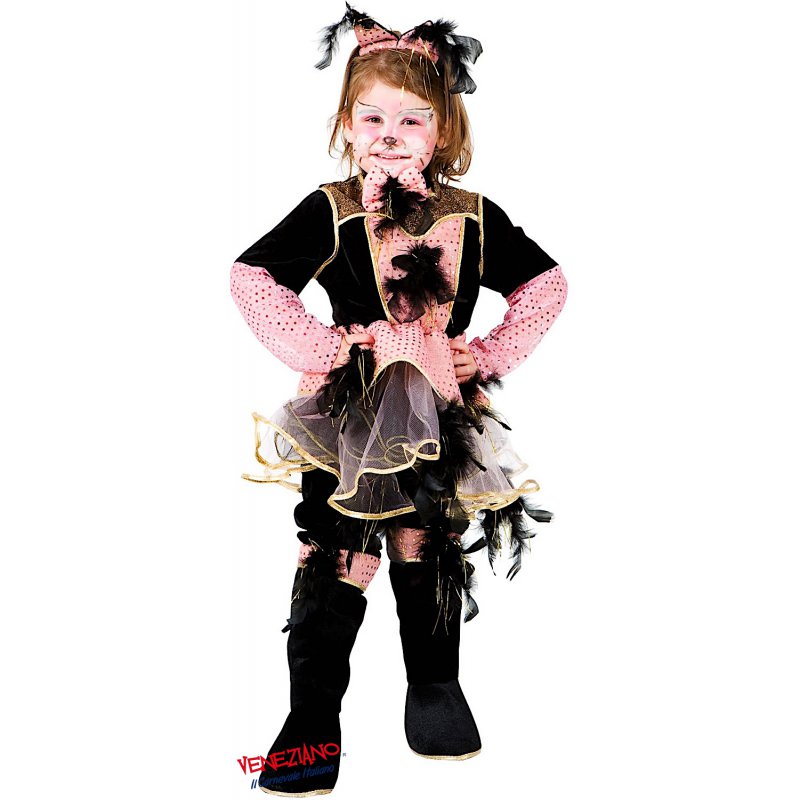 Costume gatto bianco e nero bambina: Costumi bambini,e vestiti di carnevale  online - Vegaoo