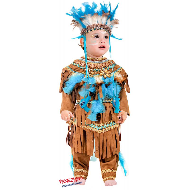 INDIANO COSTUME CARNEVALE BIMBO 6/8 ANNI