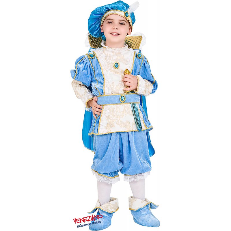 VESTITO COSTUME Maschera di CARNEVALE BIMBO - PRINCIPE AZZURRO a