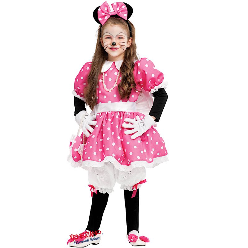 VESTITO COSTUME Maschera di CARNEVALE Adulti TOPOLETTA Minnie