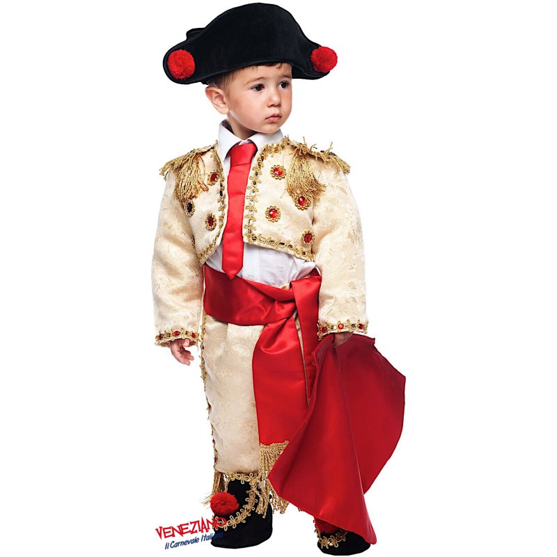 Costume vestito di carnevale Torero Manolete bambino da 0 a 3 anni